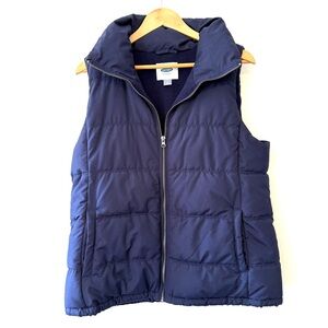 Old Navy Men’s Frost-Free Navy Blue Puffer Vest Outdoor Preppy Gorpcore